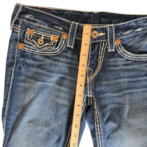 True Religion Rare Ultra Hot Made In USA Denim Jeans Size 28 Womens Flare - Picture 8 of 8